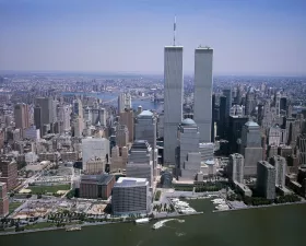 Aspecto original de las Torres Gemelas antes de los atentados de septiembre de 2001