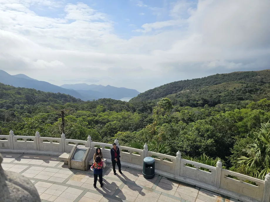 Vista de los bosques de la isla de Lantau