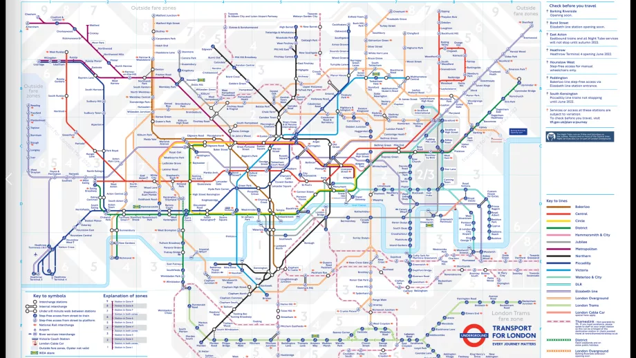 Mapa del metro de Londres