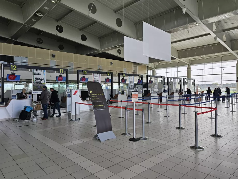 Sala de facturación del aeropuerto de Rennes