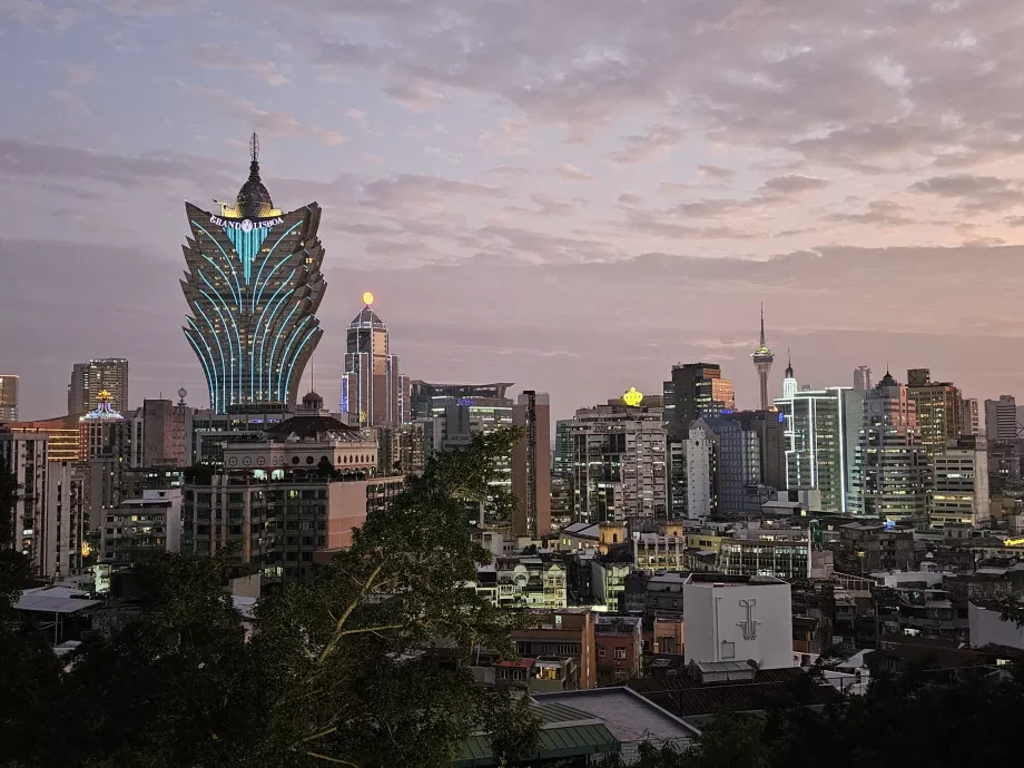 Vista de Macao al atardecer