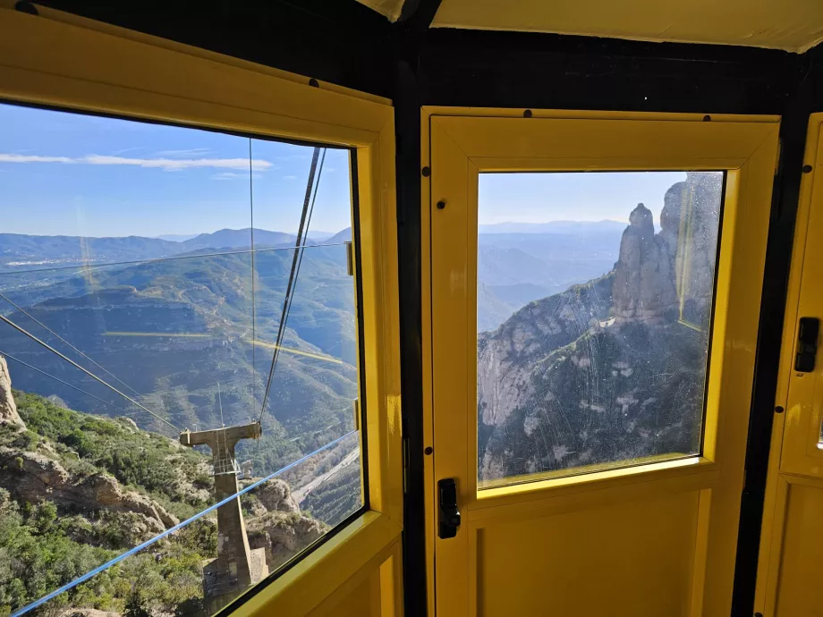 Vista desde el teleférico de Montserrat