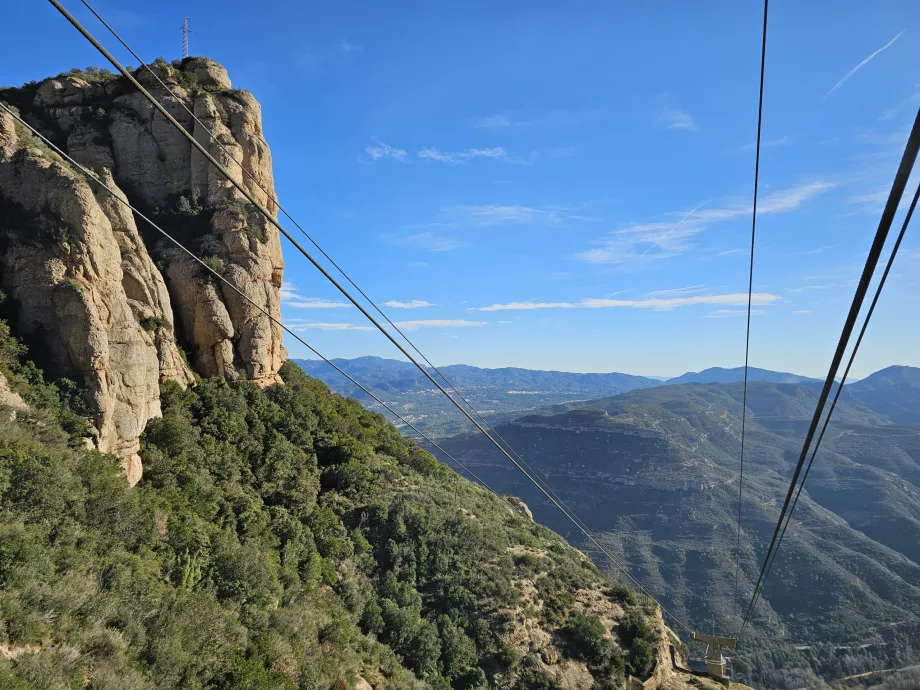 Vista desde el teleférico de Montserrat