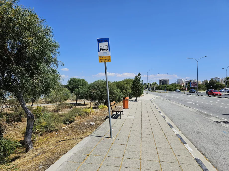 Parada de autobús en Chipre