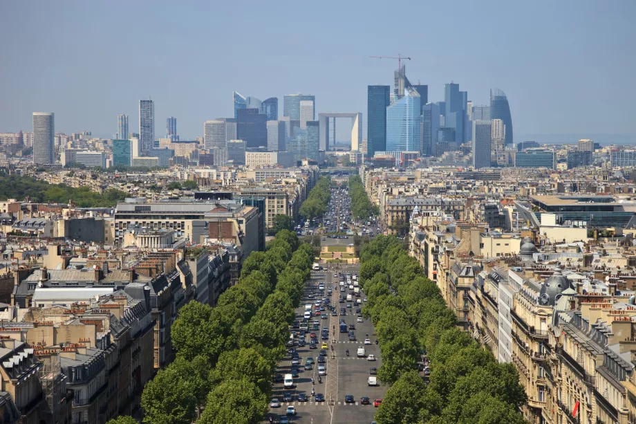 Vista desde el tejado hacia La Defense