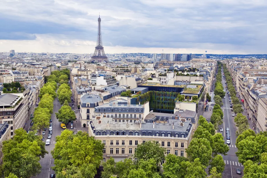 Vista de la Torre Eiffel desde el tejado