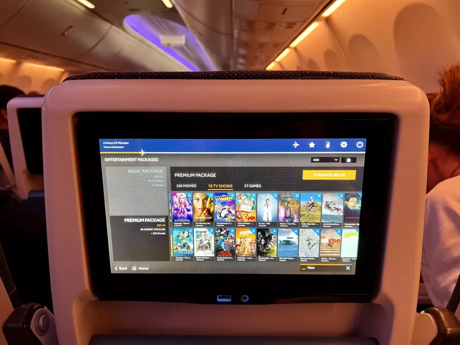 Flydubai and paid on-board entertainment