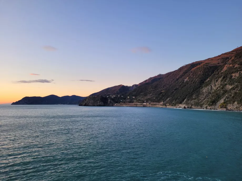 Vista de la costa hacia Corniglia