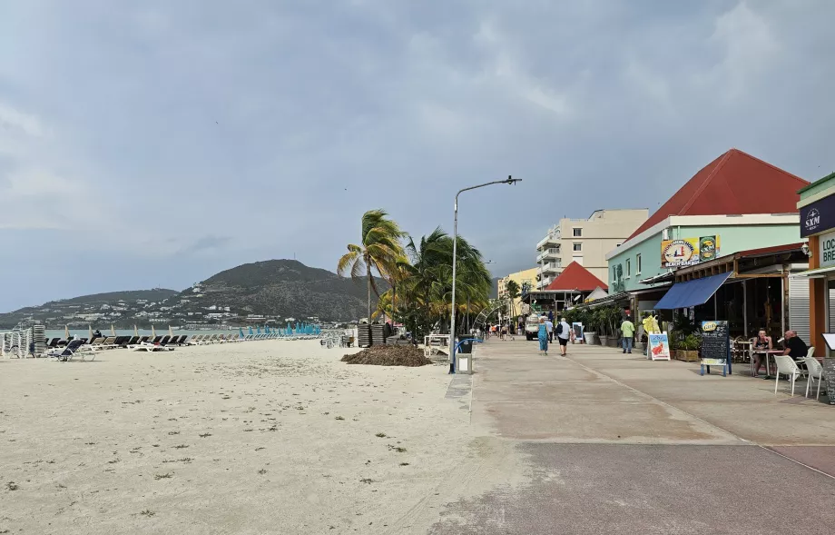 Playa y paseo marítimo, Philipsburg