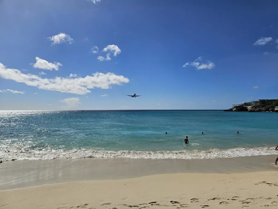 Aproximación del avión al aeropuerto de SXM