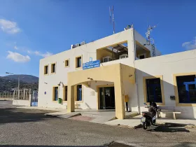 La principal y única terminal del aeropuerto de Leros