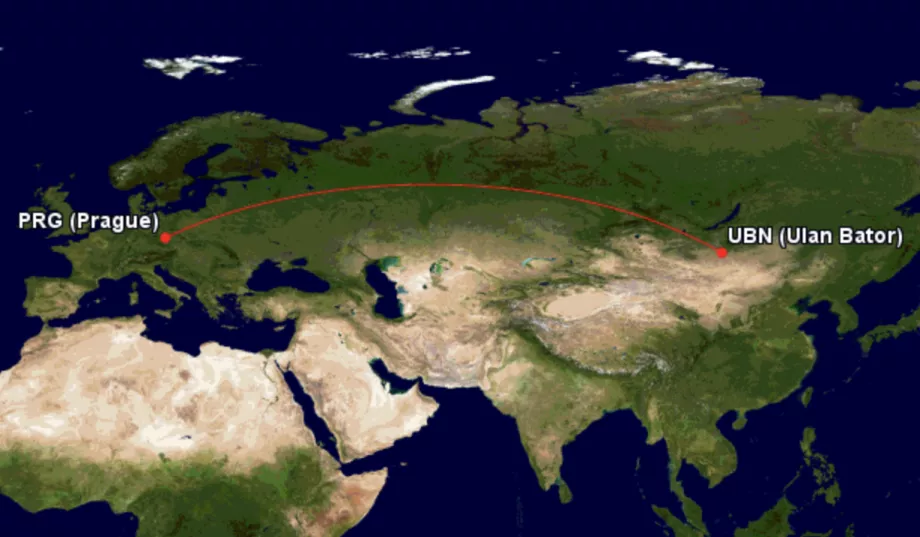 Nueva ruta de Eznis Airways de Praga a Ulán Bator