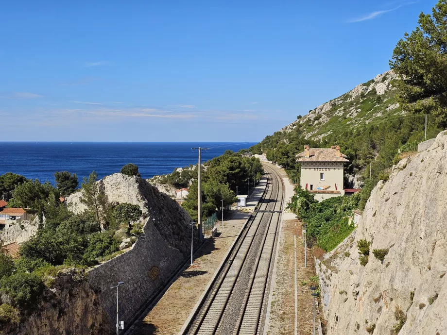 Tren vía Cote Bleue