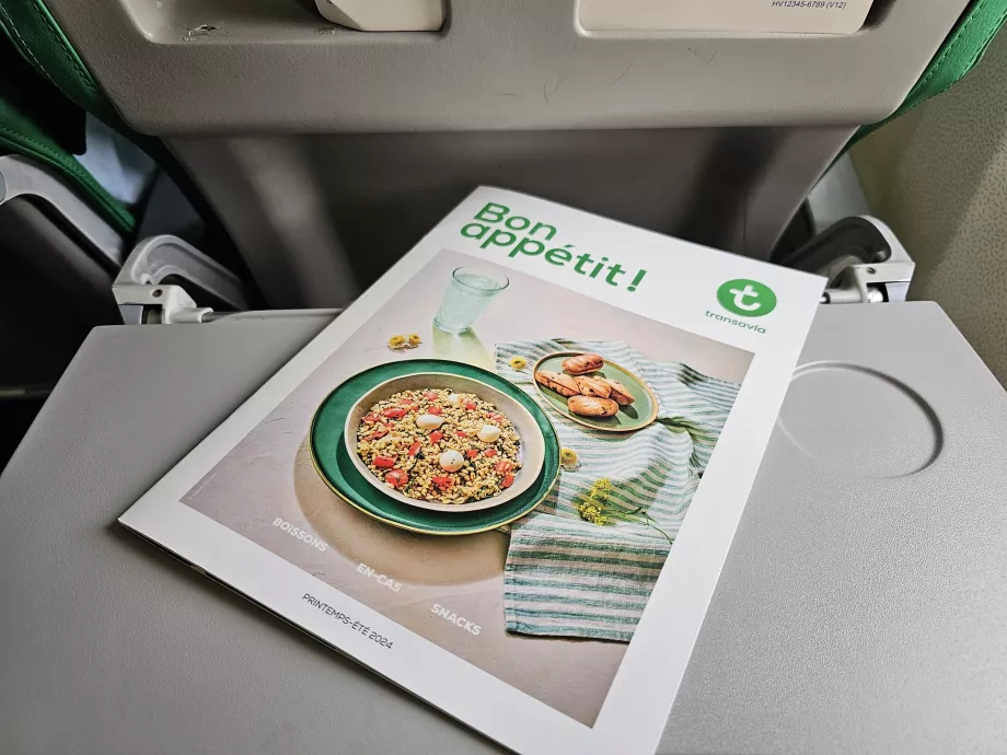 Menú Transavia