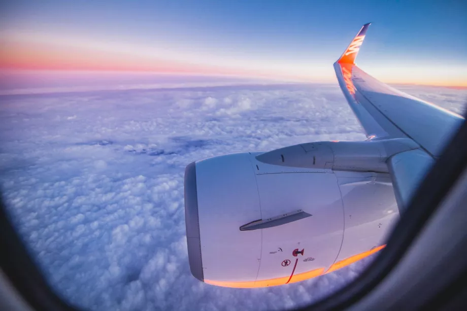 Durante el vuelo a Cabo Verde