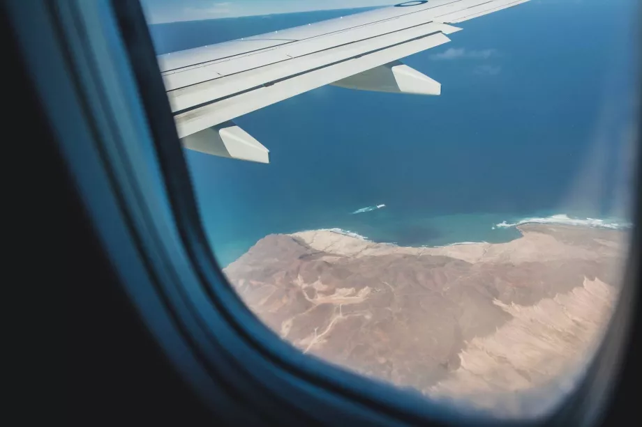 Cabo Verde durante el aterrizaje