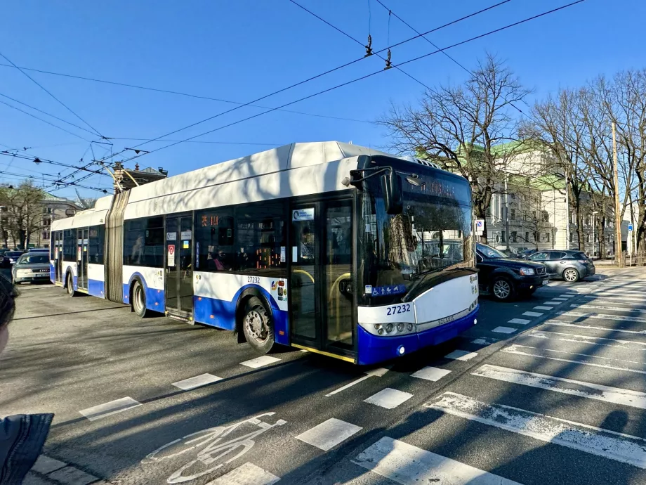 Trolebús en Riga