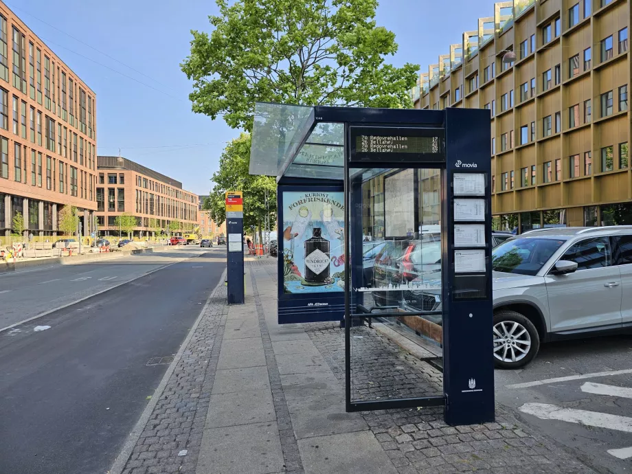 Parada de autobús en Copenhague