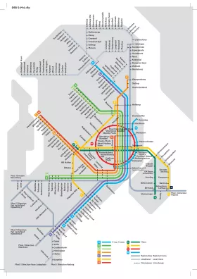 Mapa de metro y trenes de Copenhague