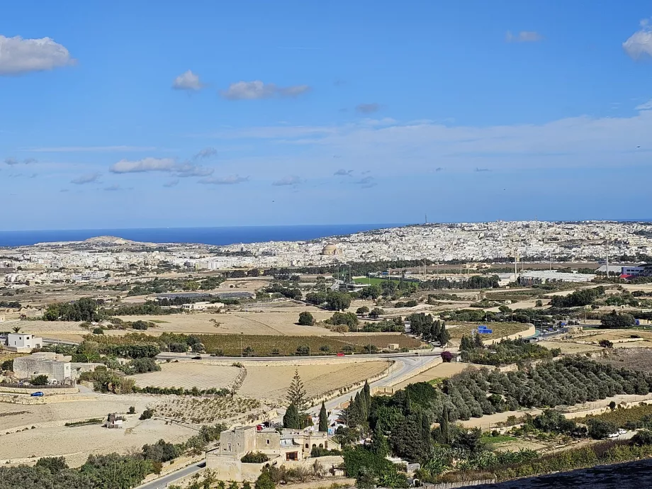 Vista desde las murallas de Mdina