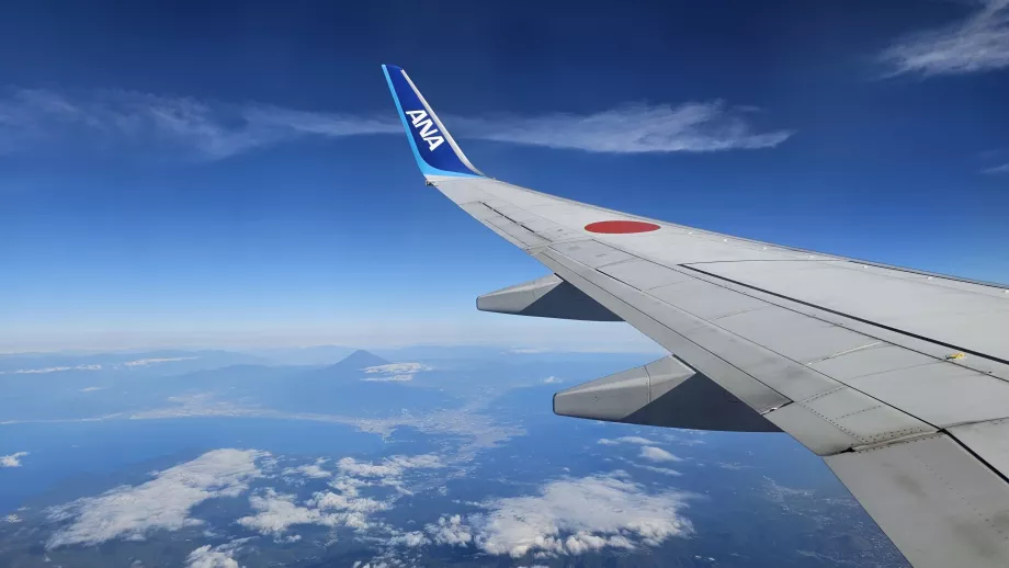 Vuelo Nagoya - Tokio Haneda con el monte Fuji de fondo