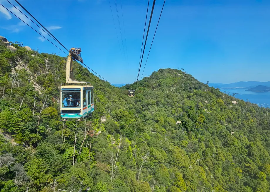 La segunda parte del teleférico del monte Misen