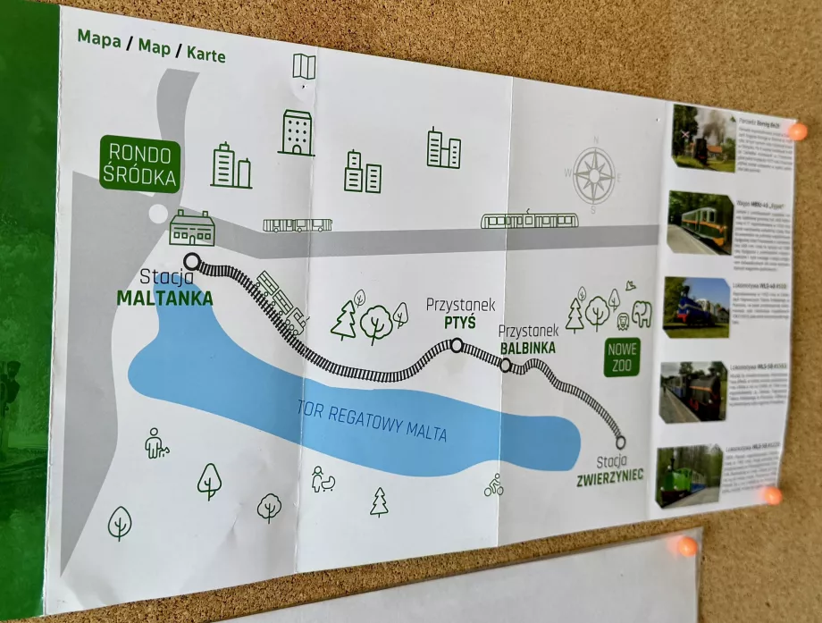 Mapa del ferrocarril en miniatura de Maltanka