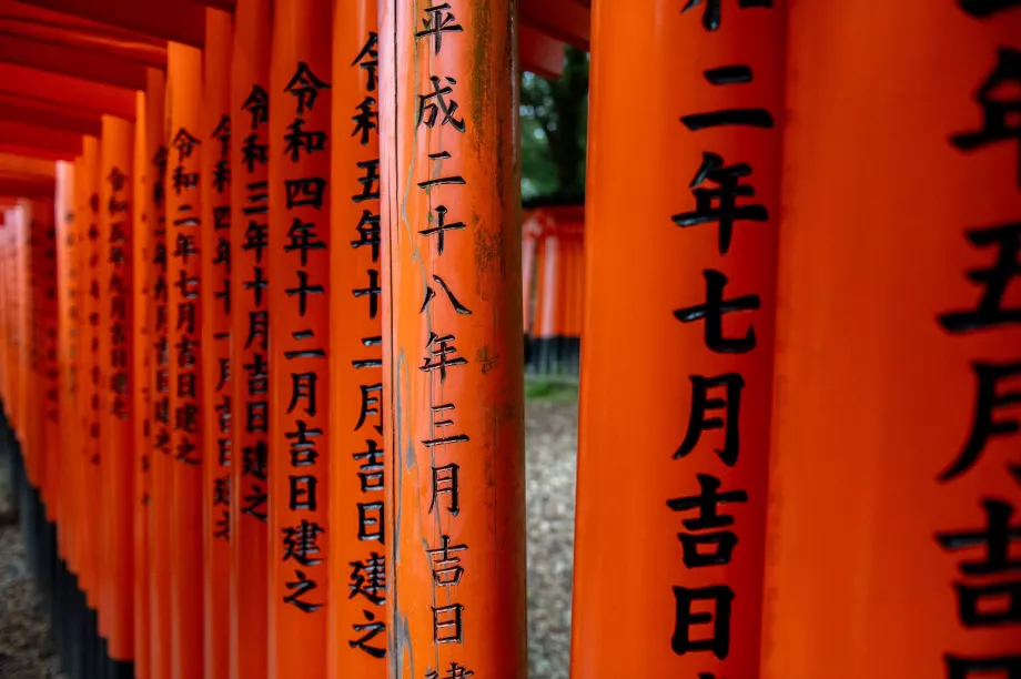 Detalle de la puerta torii