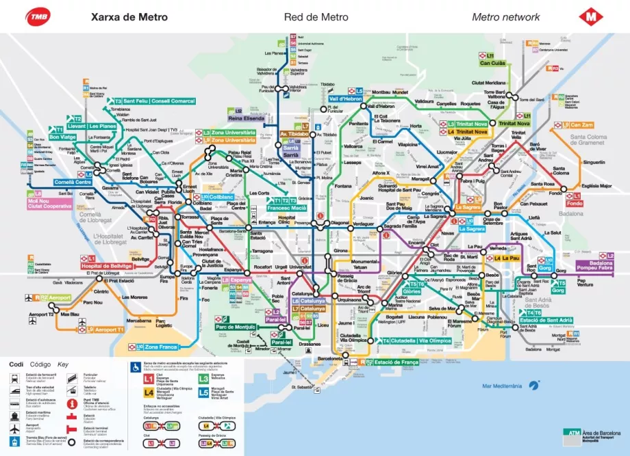 Mapa del metro de Barcelona