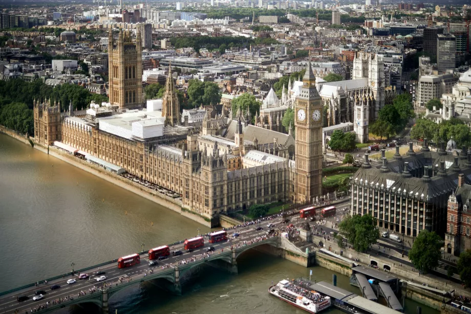 Vista del Big Ben y Westminster